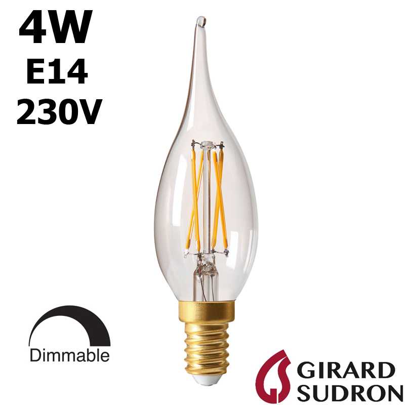 Ampoule Flamme E14 Filament Led GS1 Grand Siècle 1 W Finition Mat