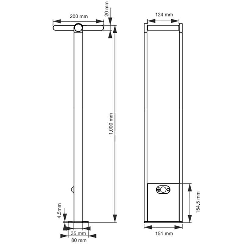 DIMENSIONS BENEITO POPA 100cm