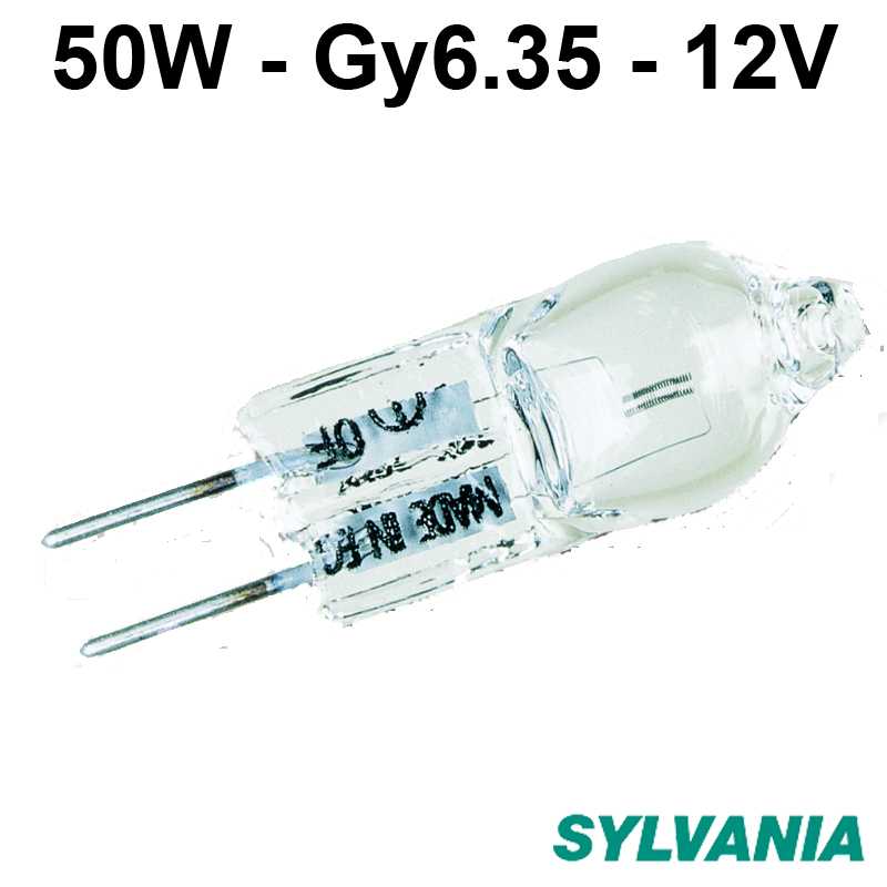 Ampoule 50W Gy6.35 - lampe capsule halogène 12V - SYLVANIA 21025