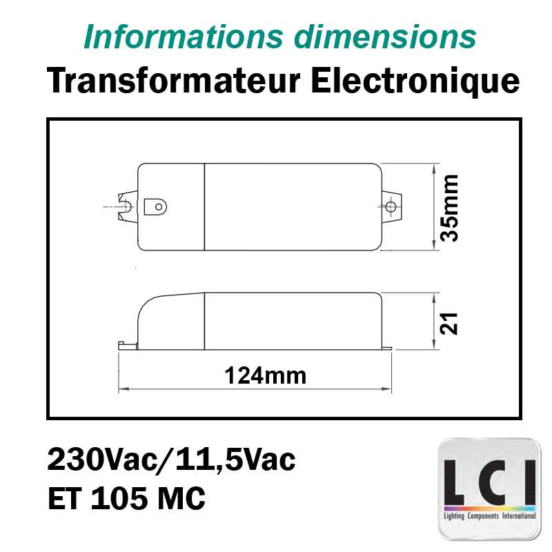 TRANSFORMATEUR 230V 12V 105VA