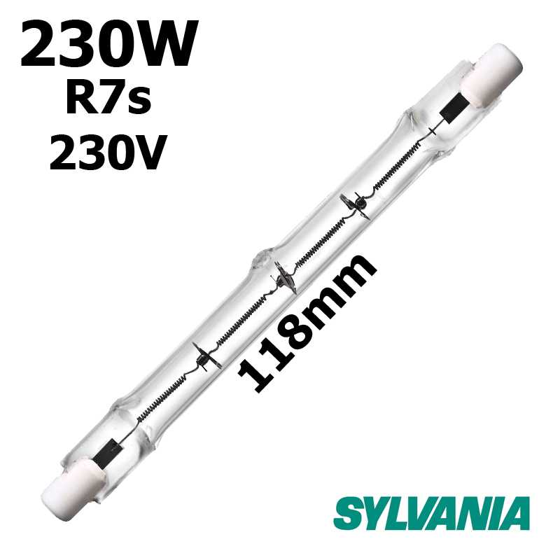 Tube 230W R7s 230V 118mm - lampe halogene