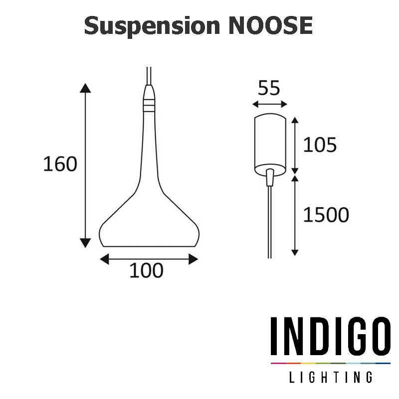 Dimension suspension LED INDIGO NOOSE