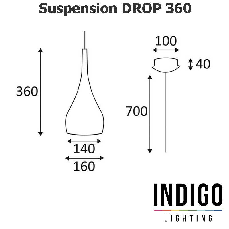 Suspension LED INDIGO DROP 360 Suspension LED INDIGO DROP 360