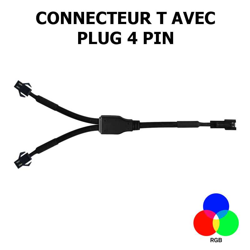 Connecteur T pour Ruban LED RGB