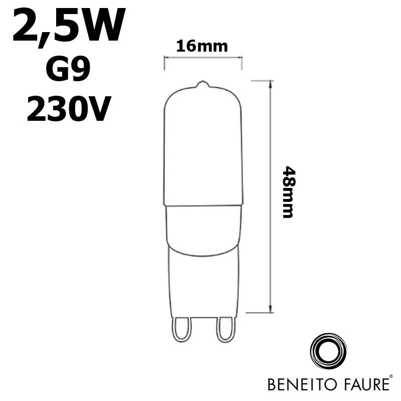 Ampoule LED G9 BENEITO et FAURE