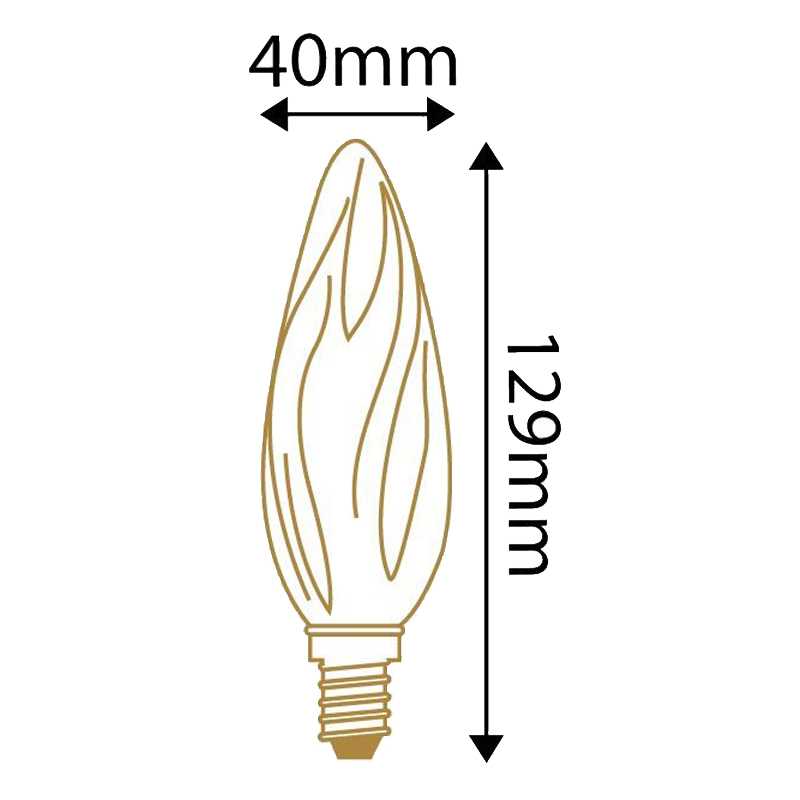 Ampoule flamme 4W LED E14 - LED SUDRON 713508 713504 165463