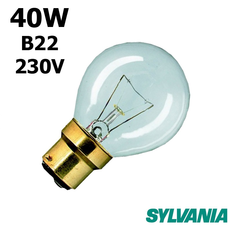 Ampoule 40W B22 230V - Lampe claire à incandescence avec filament