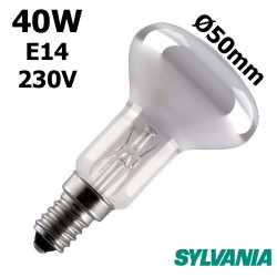 Spot 40W E14 230V - ampoule incandescente avec réflecteur Ø50mm