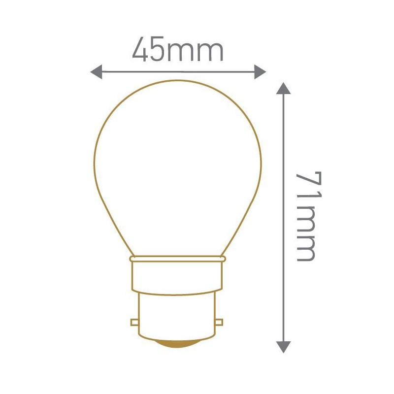 Ampoule à incadescence sphérique Dépolie - B22 (baïonnette) - 75W (pack de  10)