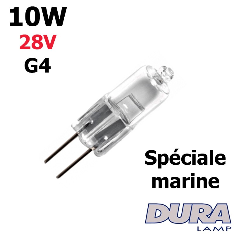 Ampoule 10W 28V G4 - Ampoule capsule halogene pour bateau