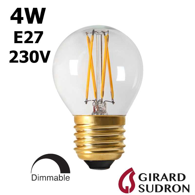 Ampoule LED sphérique claire E27 GIRARD SUDRON 28648