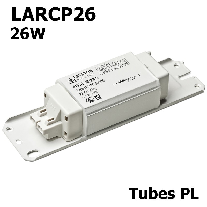 BALLAST FERRO-MAGNETIQUE FLUOCOMPACTE 26W G24D3 GX24D3