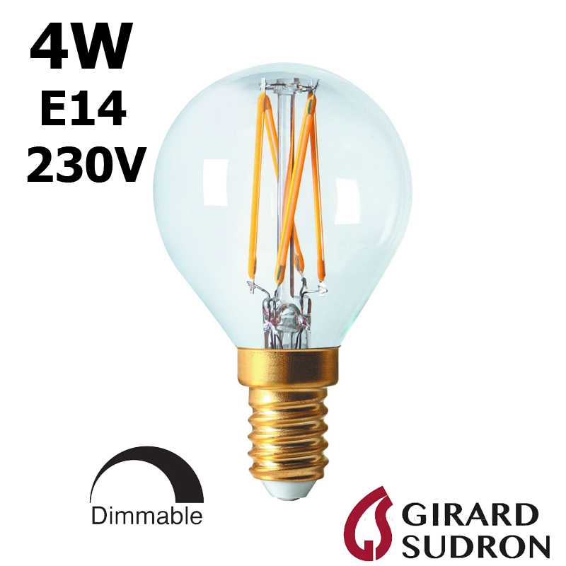 Ampoule LED sphérique claire E14 GIRARD SUDRON 28646