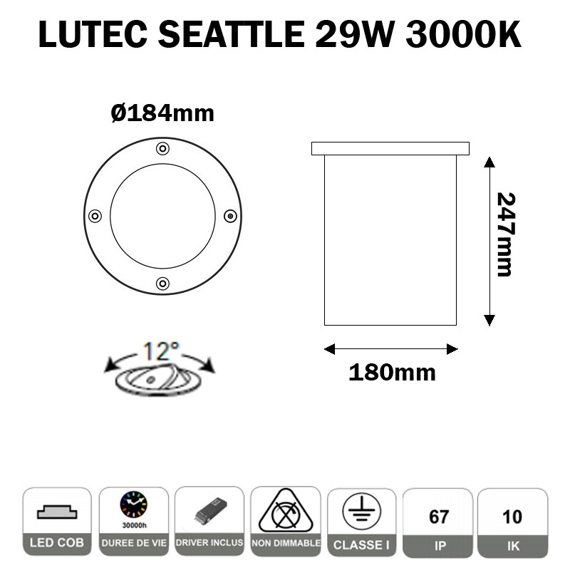 LUTEC SEATTLE 7007A-LED