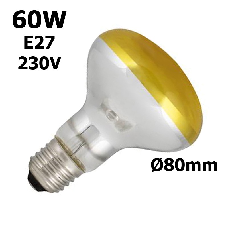 Ampoule LED SPHERE 60W E27 lumière chaude jaune 8 x 5 cm - 4MURS