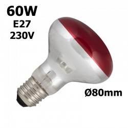 lampe rouge 60W E27 230V