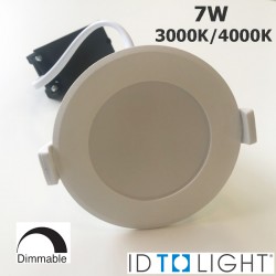 Spot LED encastré blanc verre opale