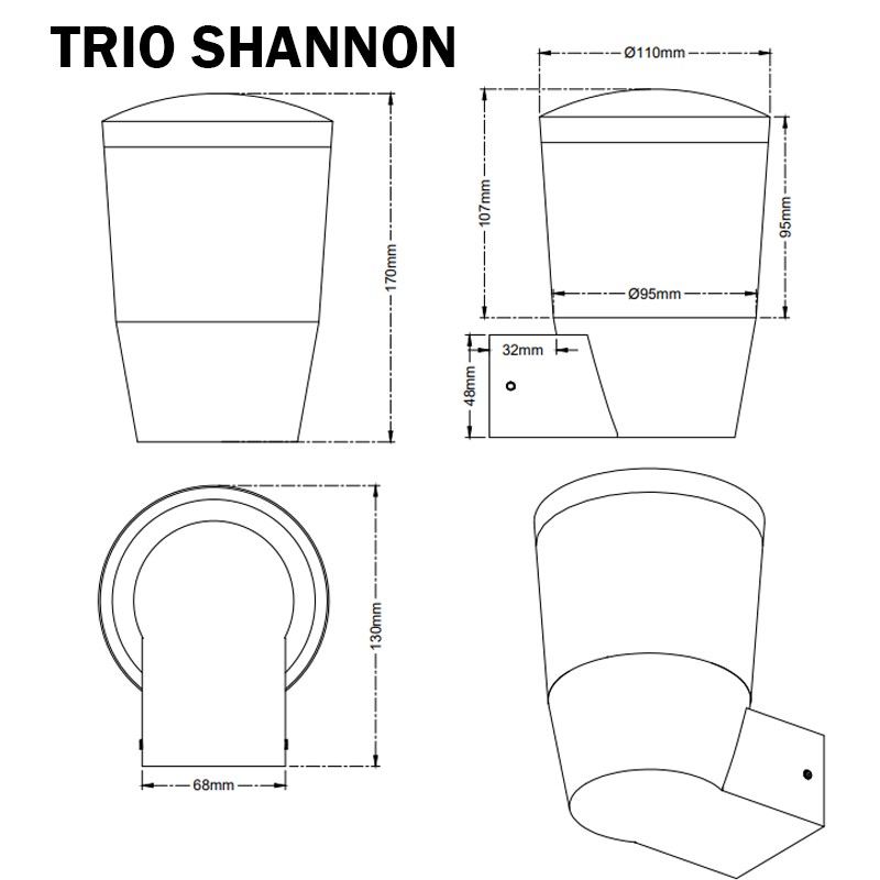 Applique extérieur TRIO SHANNON