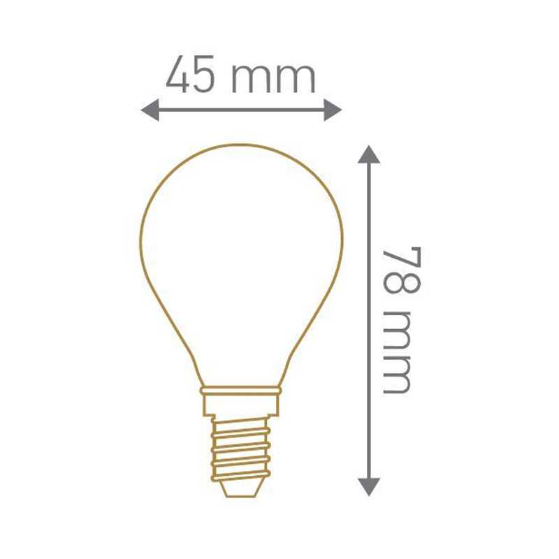 Ampoule sphérique calotte dorée E14