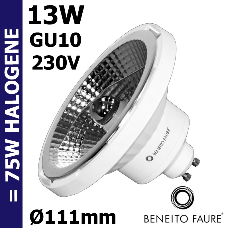 YW AR111 GU10 Ampoule LED Lampe 12W Réflecteur Blanc chaud 3000K Spot 220V  QR111 Lumière 120