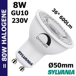 Ampoule LED GU10 SYLVANIA RefLED 8W DIMMABLE
