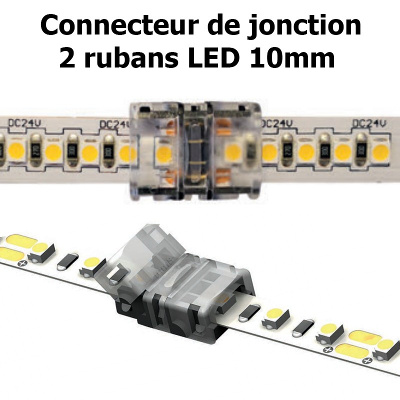 Connecteur pour associer 2 rubans LED 10mm