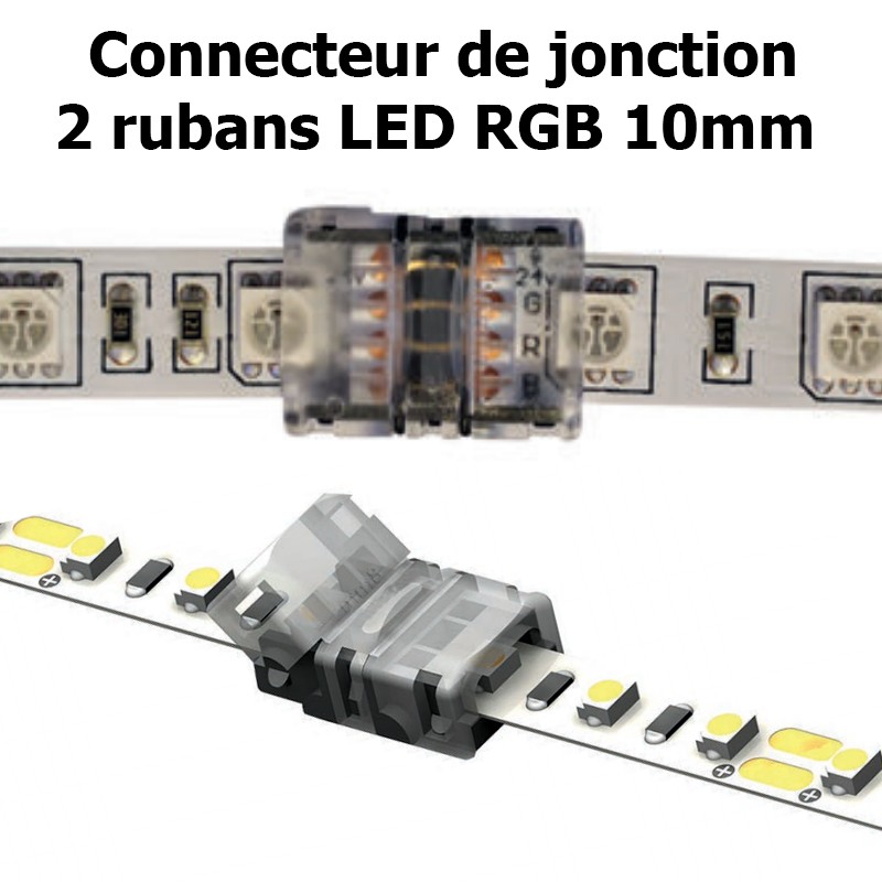 Connecteur pour associer 2 rubans LED RGB 10mm