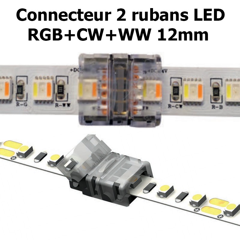 Connecteur ruban LED RGB 10mm pour contrôleur 4 broches