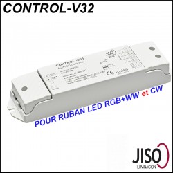 Contrôleur JISO CONTROL-V31 pour ruban LED RGB + double couleur