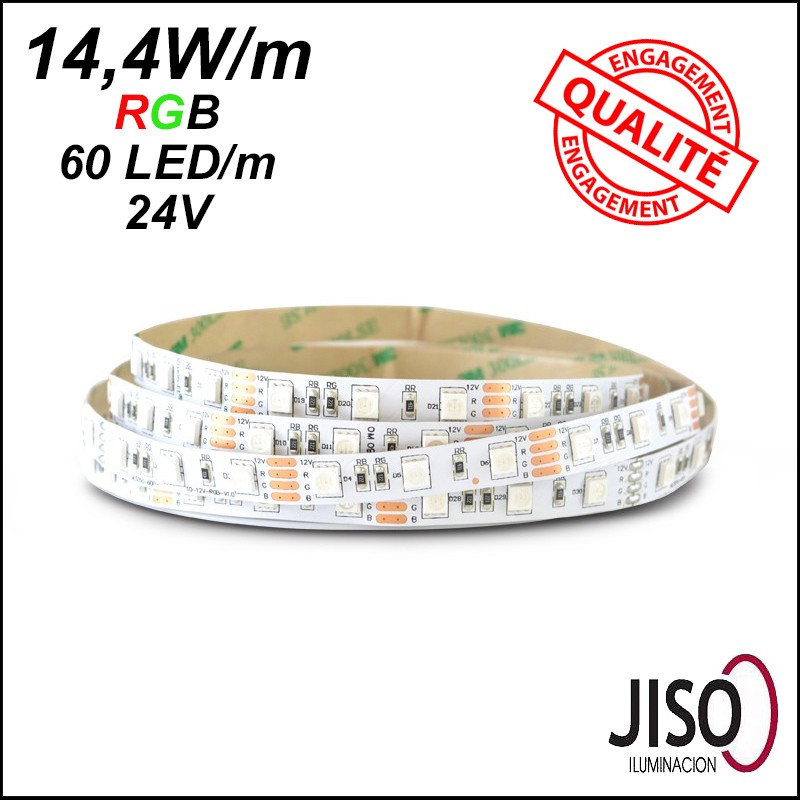 Ruban LED RGB 24V 15W mètre - Stripled RGB JISO 90014-249R