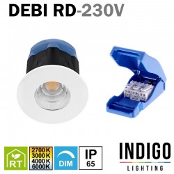 Spot double orientable à 360° led pour éclairer une bibliothèque ou un  tableau Clac 2 mini blanc par Indigo Lighting - IDEALUM PRO