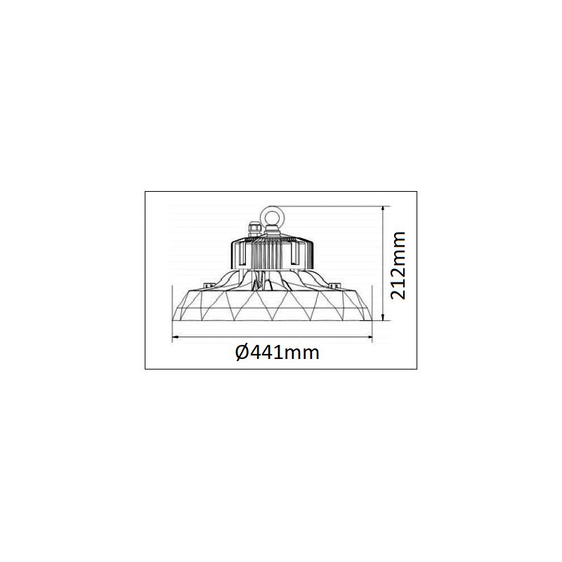 Dimensions BENEITO ufo lens 240W