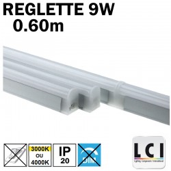 Réglette LED 8W avec Inter 0.60m