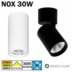 Spot encastrable, Léo orientable, blanc, IP65, LED, dim, 2700