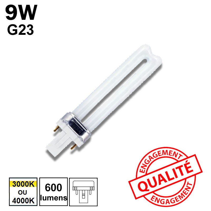 9W G23 - Ampoule fluo-compacte