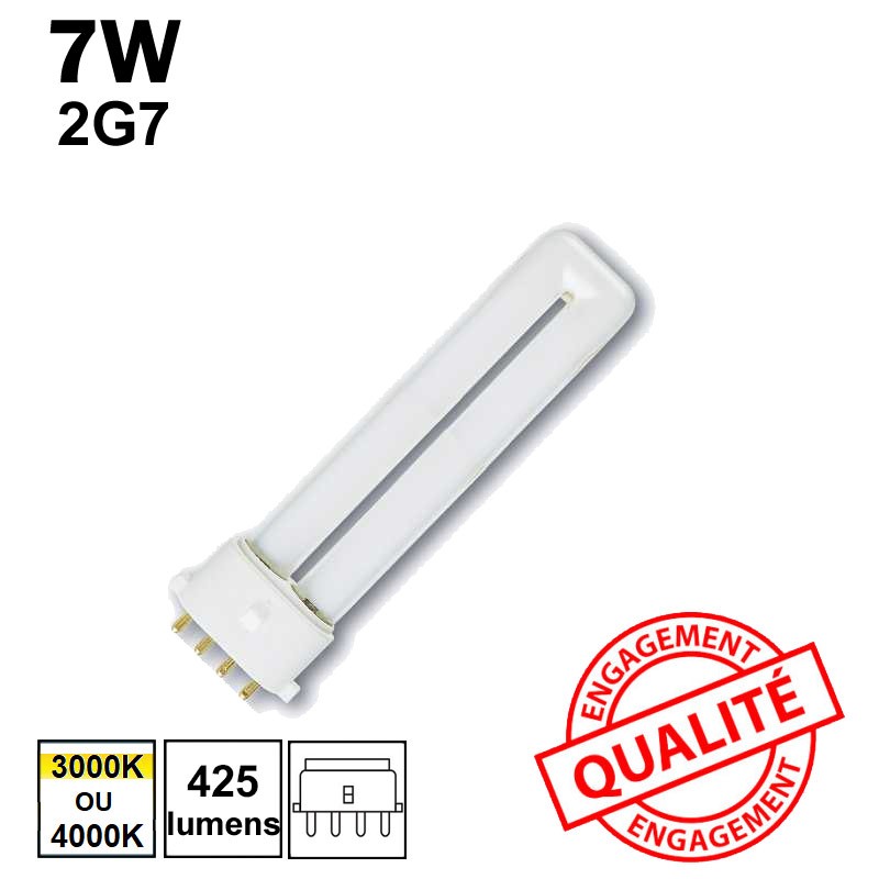 7W 2G7 - Ampoule fluo-compacte