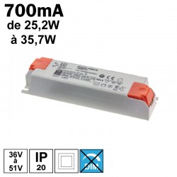 LCI 1600165 - Alimentation LED 700mA de 25,2W à 35,7W