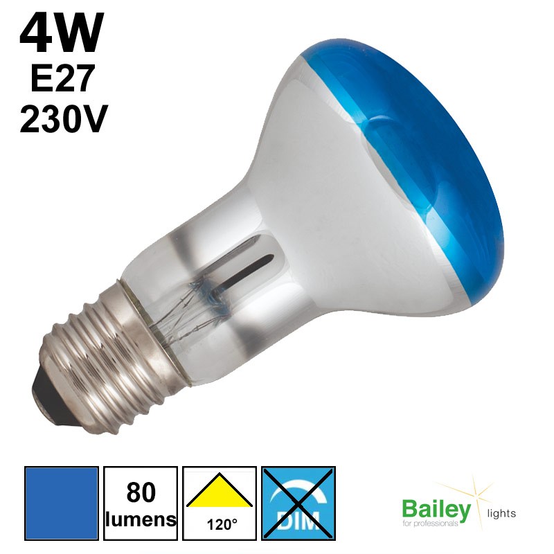 Spot LED bleu R63 4W E27 230V