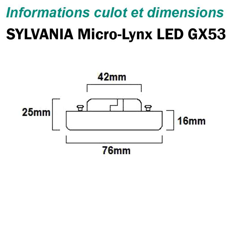 Lampe SYLVANIA Micro Lynx Gx53 3W