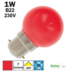 Ampoule LED Couleur B22 3W équivalente 30W 300LM AC 220V B22 Baïonnette  Ampoules Guirlande Couleur LED