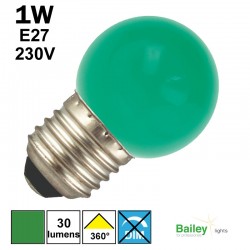 Ampoule verte E27 - sphérique de guirlande