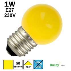 Ampoule jaune E27 - sphérique de guirlande