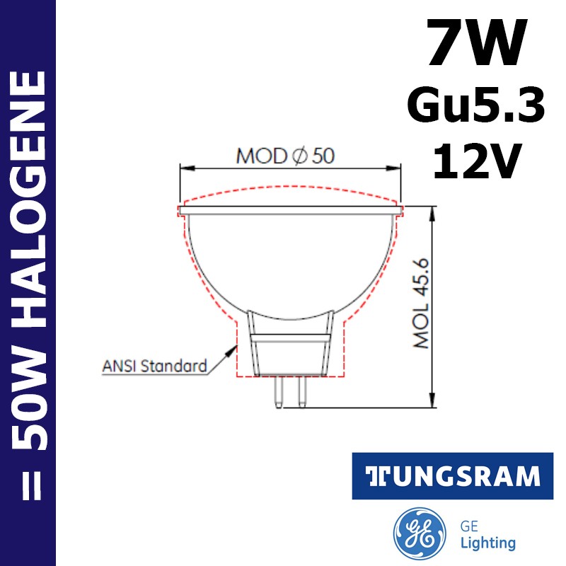 Ampoule LED MR16 7W GU5.3 12V