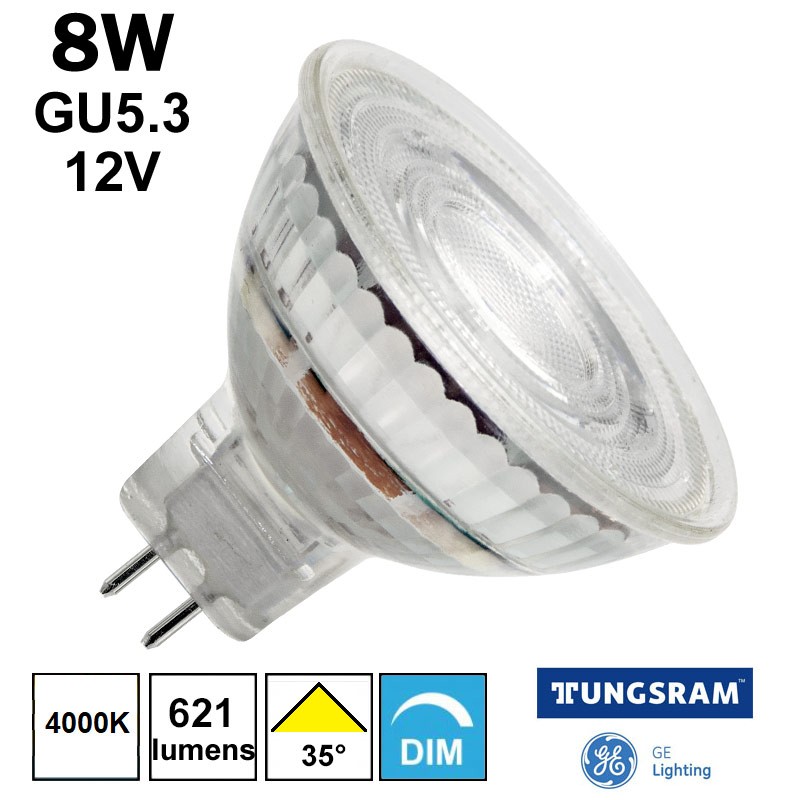 Lampe LED 12V GU5.3 8W - TUNGSRAM 93111226