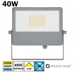 Projecteur LED gris 40W - BENEITO 4694