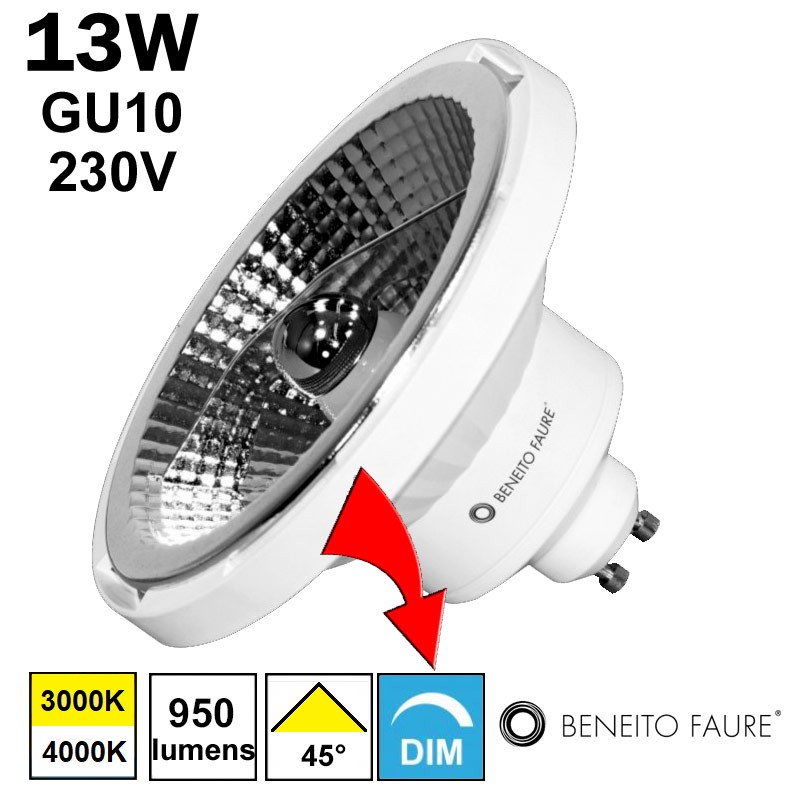 LED Ø111mm 13W GU10 230V - DIMMABLE