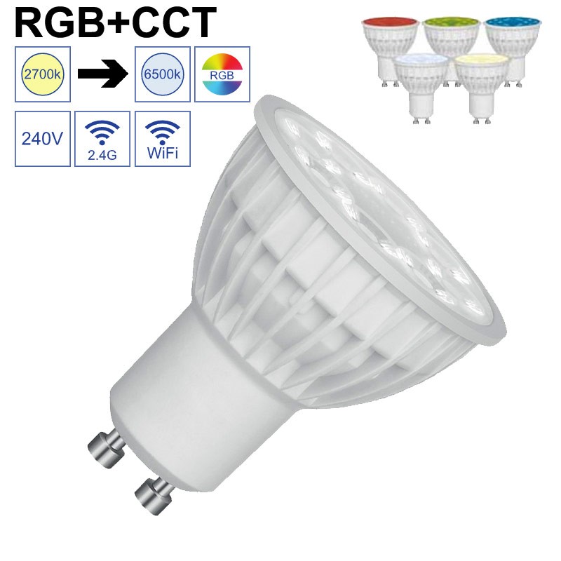 Ampoule led connectée RGB CCT 4W GU10 - GAP L-4-RGB-CCT