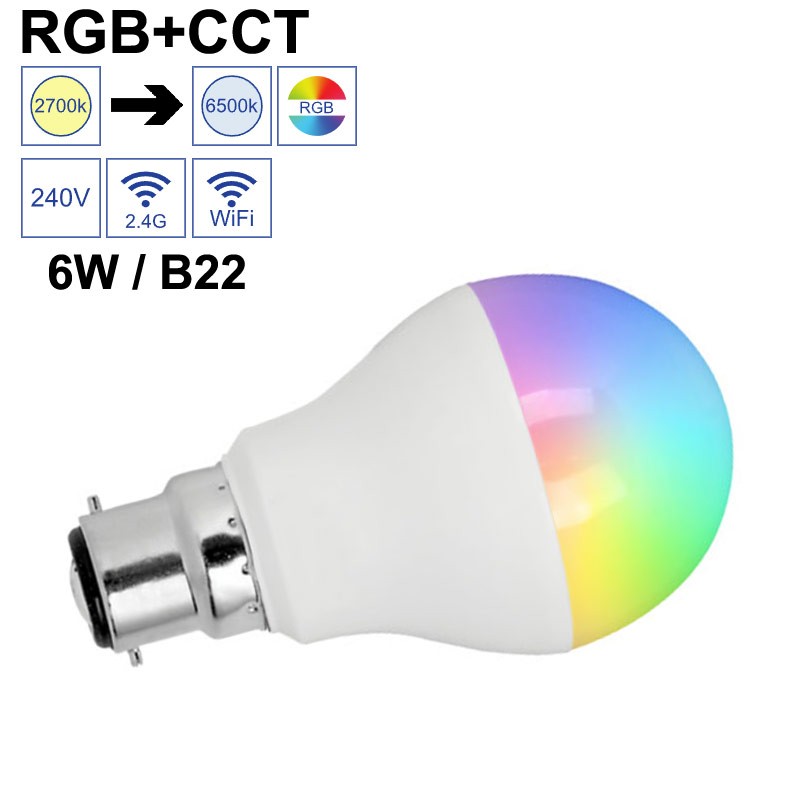 Ampoule LED connectée RGBCCT B22 - GAP L-6BCRGBCCT