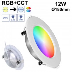 Downlight connecté LED RGB 12W - GAP DL12-RGB+CCT