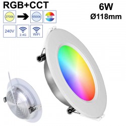 Downlight connecté LED RGB 6W - GAP DL6-RGB+CCT